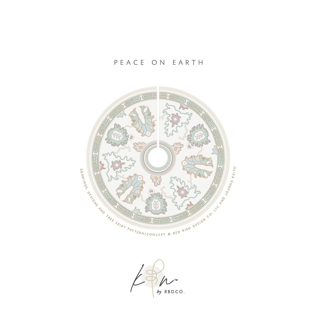 ‘PEACE ON EARTH’ Hand-Knotted Tree Skirt ™️  | Read Below for Payment