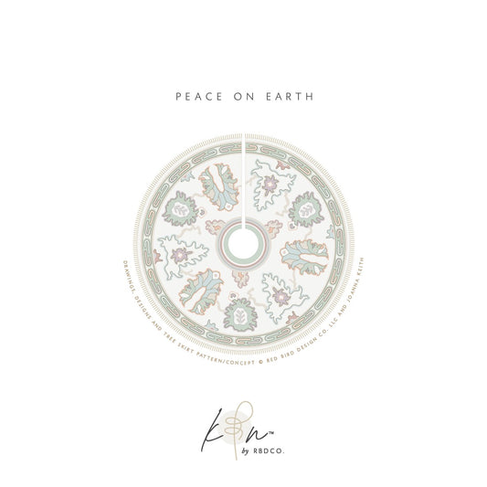 ‘PEACE ON EARTH’ Hand-Knotted Tree Skirt ™️  | Read Below for Payment