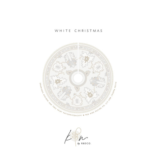 ‘WHITE CHRISTMAS’ Hand-Knotted Tree Skirt ™️  | Read Below for Payment