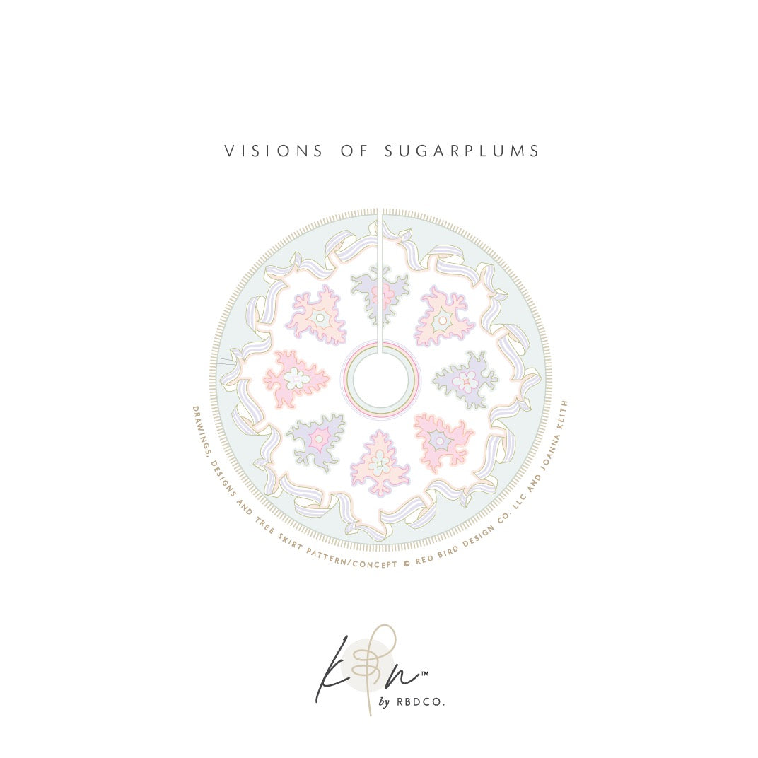 ‘VISIONS OF SUGARPLUMS’ Hand-Knotted Tree Skirt ™️  | Read Below for Payment