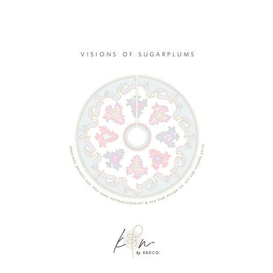 ‘VISIONS OF SUGARPLUMS’ Hand-Knotted Tree Skirt ™️  | Read Below for Payment